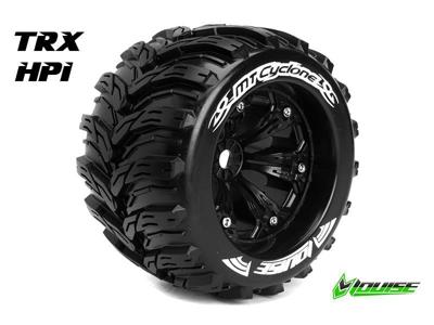 Louise MT-CYCLONE Medium banden op zwarte velgen voor 1/8 MT - 0 offset Louise MT-CYCLONE Medium banden op zwarte velgen voor 1/8 MT - 0 offset