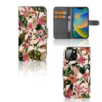 Apple iPhone 14 Hoesje Flowers - thumbnail