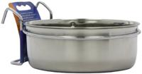 Nobby roestvrij stalen nap met bevestiging ring met haak 15,0 cm 0,85 ltr - thumbnail