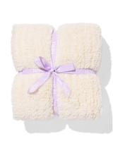 HEMA Plaid 130x150cm teddy strepen wit (wit) - thumbnail