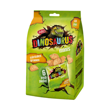 Lotus Koekjes Original Mini Dinosaurus 6 x 25 g bij Jumbo