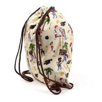 Jolly Rogers Piraat Canvas Trekkoord Rugtas - thumbnail