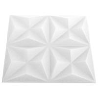 48 st Wandpanelen 3D 12 m 50x50 cm origamiwit - thumbnail