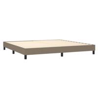 Boxspring met matras stof taupe 200x200 cm - thumbnail