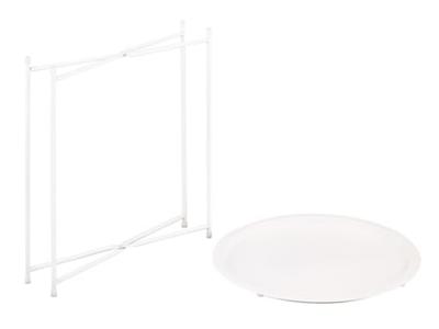 SVJ Bijzettafel Rond - 47 x 47 x 51 cm - Metaal - Wit