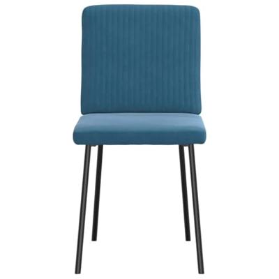 Eetkamerstoelen 2 st fluweel blauw