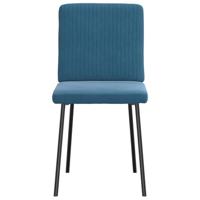 Eetkamerstoelen 2 st fluweel blauw - thumbnail