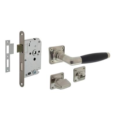 Intersteel Compleet deurklinksetTon Basic mat nikkel toilet - 0019.023799