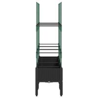 Plantenbak met latwerk 120x40x142,5 cm polypropeen zwart - thumbnail