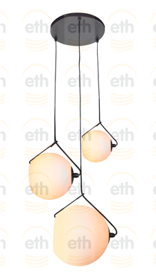 ETH 3-lichts vide hanglampOrb Opal - 05-HL4265-3067
