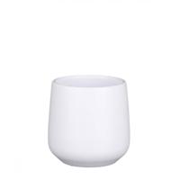 Amber pot rond wit mat h7xd8 cm Mica Decorations - Mica decorations - thumbnail