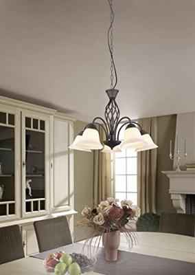 Trio KroonluchterRustica 60cm 5-lichts roestbruin - 101000524