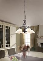 Trio KroonluchterRustica 60cm 5-lichts roestbruin - 101000524 - thumbnail