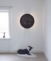 Wandlamp zwart rond &apos;Colby&apos; By Rydens e14 fitting design 700mm - thumbnail