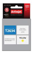 Activejet AE-2634N inkt (vervanging Epson 26 T2634; Supreme; 12 ml; geel) - thumbnail