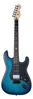 Mooer MSC31 Pro Guitar Blue Burst elektrische gitaar met gigbag - thumbnail