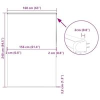 Doucherolgordijn met cassette 160x240 cm stofbreedte 156 cm - thumbnail