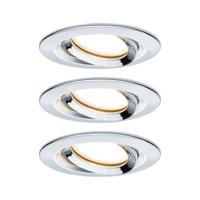 Paulmann Nova Plus Inbouwlamp voor badkamer Set van 3 stuks LED LED 20.4 W IP65 Chroom - thumbnail