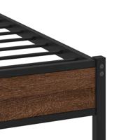 Bedframe zonder matras metaal bruin eikenkleurig 140x200 cm - thumbnail