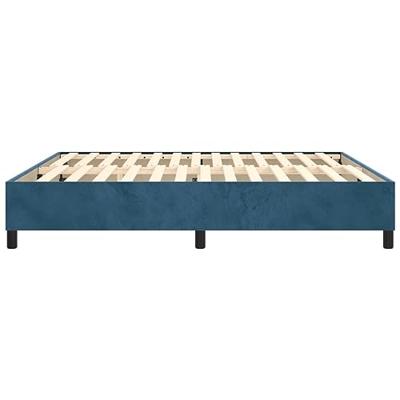 Bedframe zonder matras 200x200 cm fluweel donkerblauw Bedframe zonder matras 200x200 cm fluweel donkerblauw