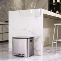 Pedaalemmer eko ecocasa recycler 15+15 liter rvs - thumbnail