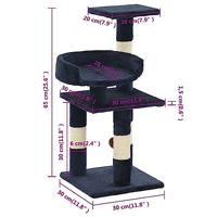 Kattenkrabpaal met sisal krabpalen 65 cm blauw - thumbnail