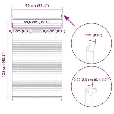 Plissjaloezie 90x125 cm wit
