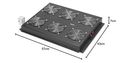 Digitus DN-19 FAN-6-SRV-B 19 inch 6 x Ventilator voor patchkast 1 HE Zwart