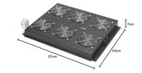 Digitus DN-19 FAN-6-SRV-B 19 inch 6 x Ventilator voor patchkast 1 HE Zwart - thumbnail