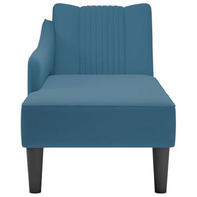 Chaise longue met rechterarmleuning fluweel blauw Chaise longue met rechterarmleuning fluweel blauw
