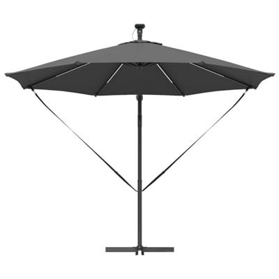 VidaXL Parasol antraciet 294 x 294 x 248 cm polyester en aluminium VidaXL Parasol antraciet 294 x 294 x 248 cm polyester en aluminium