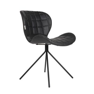 Zuiver Eetkamerstoel 'OMG' PU, kleur Zwart