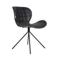 Zuiver Eetkamerstoel 'OMG' PU, kleur Zwart - thumbnail