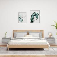 Nachtkastjes met LED's 2 st wandgemonteerd grijs sonoma eiken - thumbnail