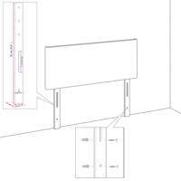 Hoofdbord met randen 93x16x118/128 cm stof lichtgrijs - thumbnail