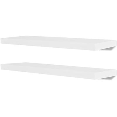 VidaXL Wandplanken mdf zwevend voor boeken/dvd wit 2 st VidaXL Wandplanken mdf zwevend voor boeken/dvd wit 2 st