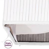 VidaXL Wasmand met 2 vakken 72 l bamboe wit - thumbnail