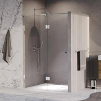 BRAUER Void Carving Nisdeur - 2-delig - 130x200cm - 60cm draaideur aan glas - glascoating - omkeerbaar - helder glas - Chroom GS-VOCN3H6070200CE - thumbnail