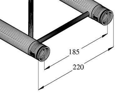 Alutruss DECOLOCK DQ2-3000 Ladder truss 300 cm