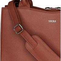 Socha Laptop bag womens Diamond Edition 14"-Cognac - thumbnail