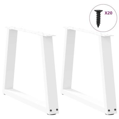 Salontafelpoten 2 st V-vormig 50x(42-43,3) cm staal wit