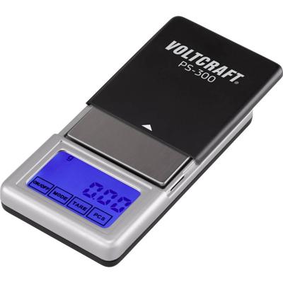 VOLTCRAFT PS-200 VC-8912595 Zakweegschaal Weegbereik (max.) 200 g Resolutie 0.01 g werkt op batterijen Zwart, Zilver