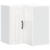 Keukenwandhoekkast Lucca bewerkt hout hoogglans wit - thumbnail