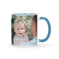 Mok met foto en tekst - Blauw - 325 ml - thumbnail