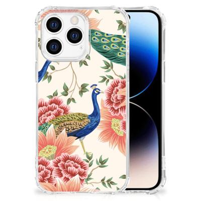 Case Anti-shock voor iPhone 14 Pro Pink Peacock Case Anti-shock voor iPhone 14 Pro Pink Peacock