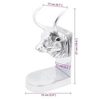 VidaXL Boekensteunen 2 pcs zilver 17 x 15 x 27 cm aluminium - thumbnail