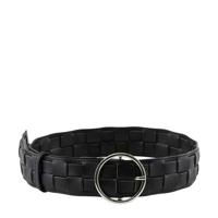 PIECES riem met zilverkleurige gesp zwart - thumbnail