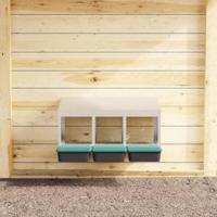 Kippennestkast 3 compartimenten wandmontage gegalvaniseerd staal - thumbnail