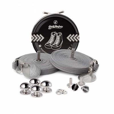 Quickshoelaces Casual collectie 120 cm lang grijs Quickshoelaces Casual collectie 120 cm lang grijs