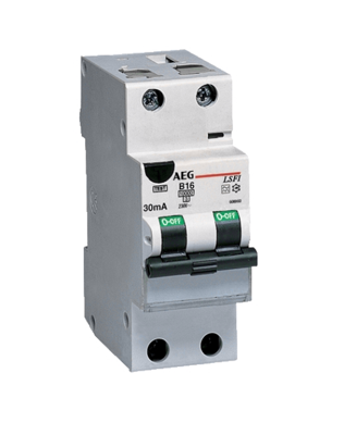 AEG installatie combi-automaat 30Ma B-karakteristiek B16 A aardlekautomaat
